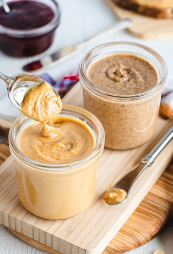 Peanut butter with spoon