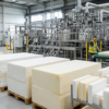 Polyurethane foam blocks and industrial foam manufacturing equipment